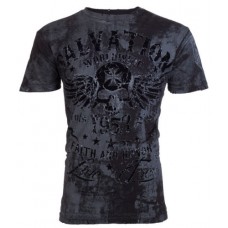 Archaic AFFLICTION Men T-Shirt BLACK TIDE Skull Tattoo Biker